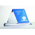Clear/ Blue Fancy Diamond Optical Crystal Award